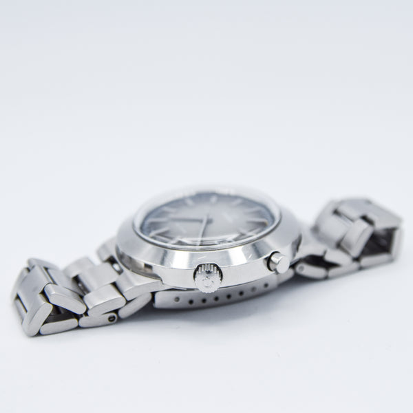 1969 Omega Rare Jumbo De Ville Chronostop with Grey Fume Dial Model 146.012 on Bracelet with Box