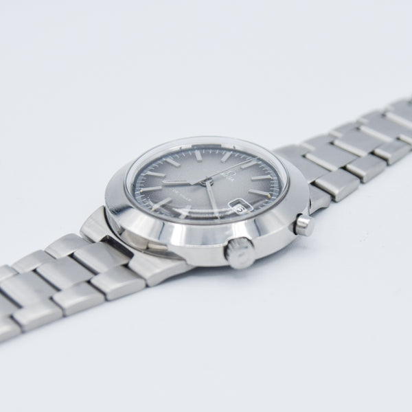 1969 Omega Rare Jumbo De Ville Chronostop with Grey Fume Dial Model 146.012 on Bracelet with Box