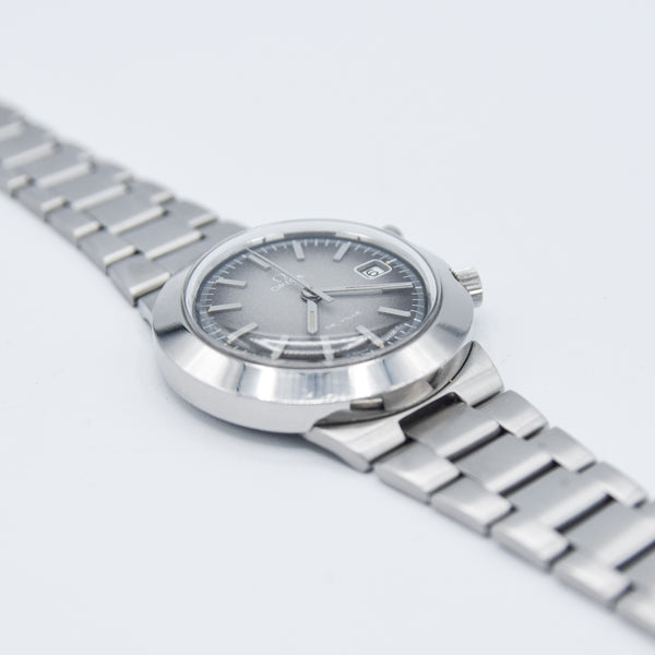 1969 Omega Rare Jumbo De Ville Chronostop with Grey Fume Dial Model 146.012 on Bracelet with Box