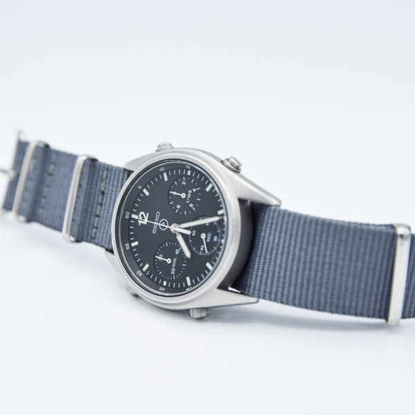 1984 Seiko 7A28-7120 RAF 6645-99  Gen 1 MOD Military 1st Issue Aircrew Chronograph Wristwatch