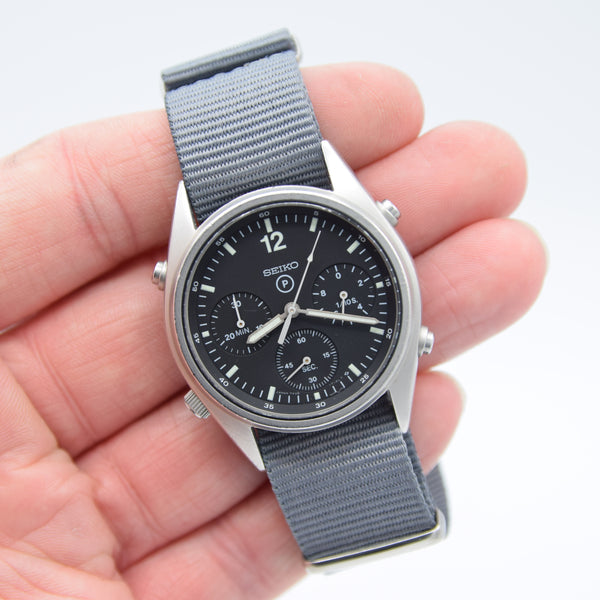 1984 Seiko 7A28-7120 RAF 6645-99  Gen 1 MOD Military 1st Issue Aircrew Chronograph Wristwatch