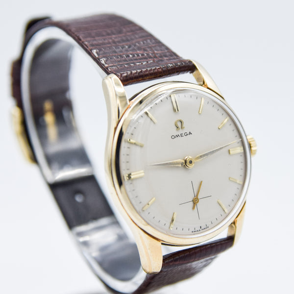 1959 Omega Classic Manual Wind Dress Watch in Solid 9ct Gold Case - Fully Restored