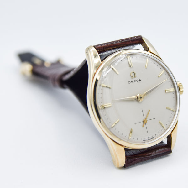1959 Omega Classic Manual Wind Dress Watch in Solid 9ct Gold Case - Fully Restored