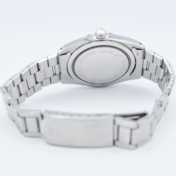 1968 Tudor Oyster Date Manual Wind Wristwatch Model 7992 with Metallic Blue Dial and Roulette Date on Original Bracelet