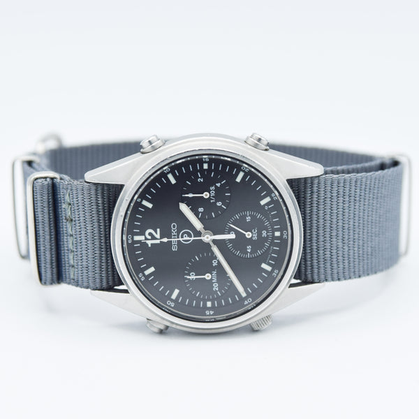 1984 Seiko 7A28-7120 RAF 6645-99 Generation 1 MOD Military 1st Issue Aircrew Chronograph Wristwatch
