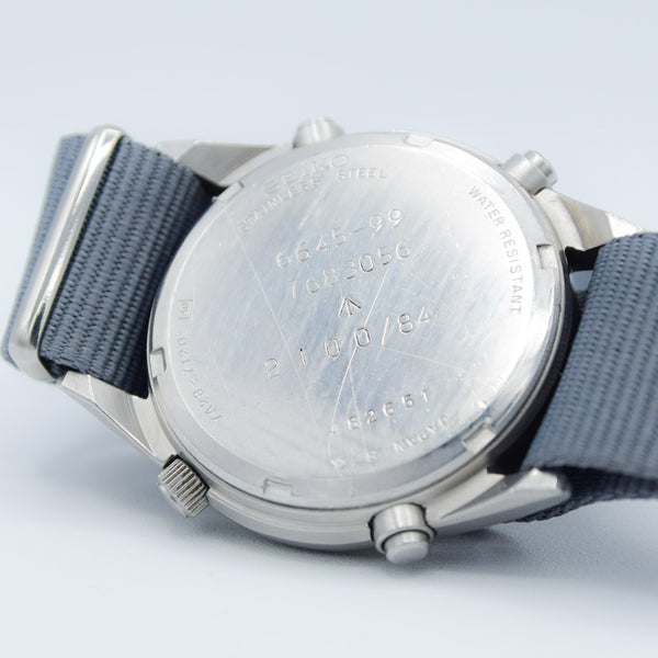 1984 Seiko 7A28-7120 RAF 6645-99 Generation 1 MOD Military 1st Issue Aircrew Chronograph Wristwatch