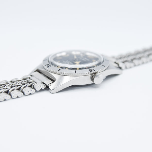 1960s Marc Nicolet Skin Diver Automatic Date Submariner-Style Wristwatch on NOS Razorwire Bracelet