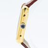 1979 Cartier Ladies Tank Mechanical with Unique Burgundy Red Patina Dial in 925 Sterling Silver Gilt Vermeil Case with Box and Papers