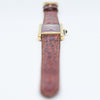 1979 Cartier Ladies Tank Mechanical with Unique Burgundy Red Patina Dial in 925 Sterling Silver Gilt Vermeil Case with Box and Papers