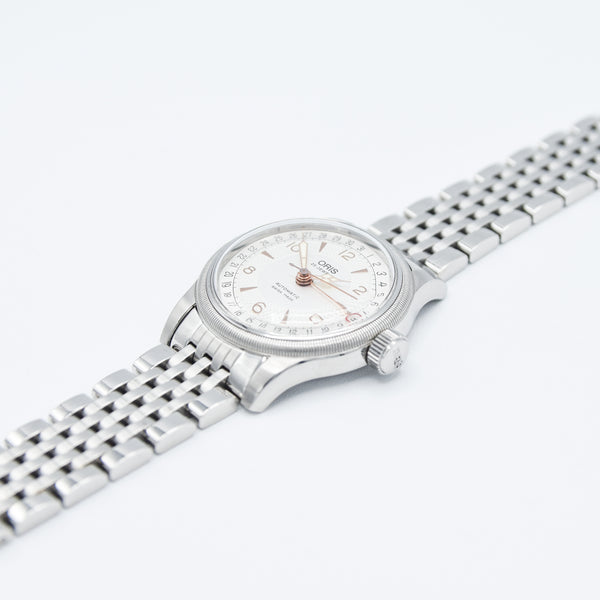 1990s Oris Big Crown Pointer Date Automatic Wristwatch Model 7551 in 36mm Stainless Steel Case on Bracelet