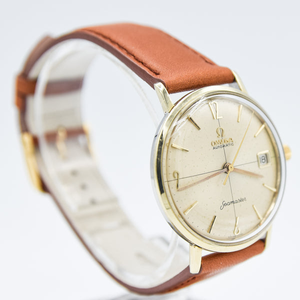 1959 Omega Seamaster Automatic Date Model 14730 in Stainless Steel and Gold Pre De Ville