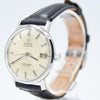 1966 Omega Automatic Seamaster De Ville Date Model 166.020 Wristwatch with Patina Dial and Hippocampus Back in Stainless Steel