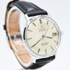 1966 Omega Automatic Seamaster De Ville Date Model 166.020 Wristwatch with Patina Dial and Hippocampus Back in Stainless Steel