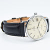 1966 Omega Automatic Seamaster De Ville Date Model 166.020 Wristwatch with Patina Dial and Hippocampus Back in Stainless Steel