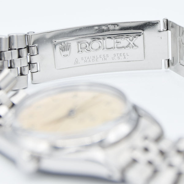 1958 Rolex Oyster Perpetual Air King Super Precision Model 5500 All Arabic Tropical Numerals in Stainless Steel on JB Champion Jubilee Bracelet