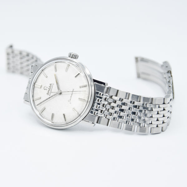 (Reserved)1962 Omega Seamaster Automatic Linen Dial Model 14765 Cal 552 on Bracelet