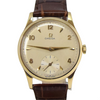 1952 Omega Manual Wind Dress Watch Model 13322 in 9ct Gold with Mixed Arrow and Arabic Numerals Sub Seconds and Original Gold Buckle