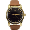 1956 Omega Seamaster Wristwatch Model 2759-2 with Original Black Dial in Gold-Capped Case