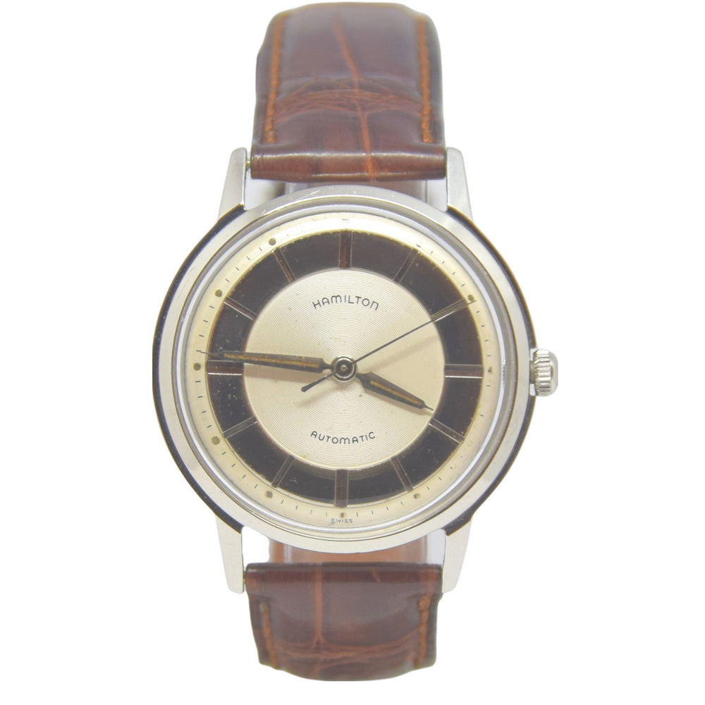 1950s Hamilton Automatic Micro-Rotor Wristwatch with Tuxedo Dial and Original Box