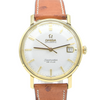1963/64 Omega Automatic Seamaster De Ville Date Model 166.5020 in Solid 18k Gold with Linen Dial