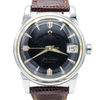 1958 Omega Seamaster Automatic Calendar Wristwatch Model 2849 with Rare Original Black Dial in Stainless Steel