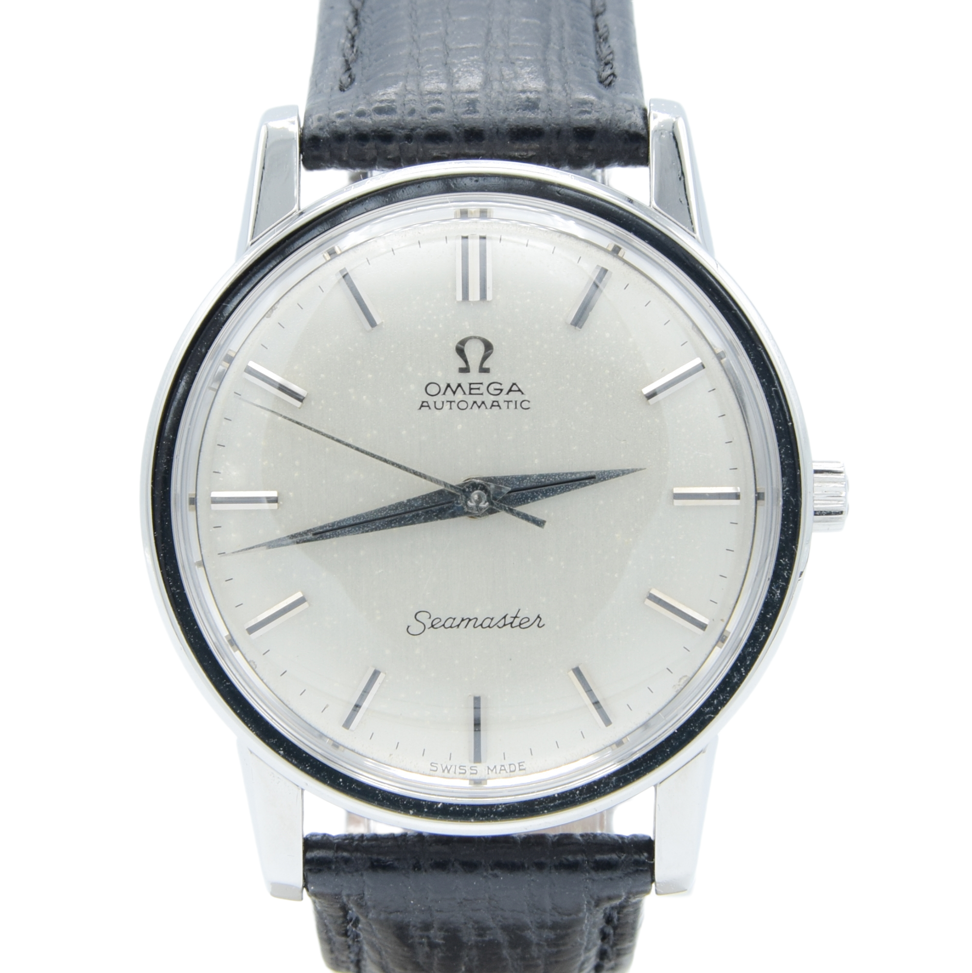 1965 Omega Seamaster Automatic Model 165003 with Satin Silvered Dial in Stainless Steel