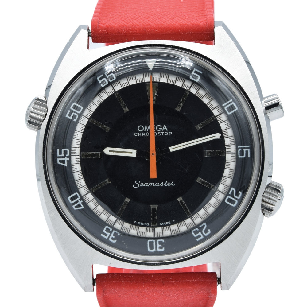 1968 Omega Seamaster Chronostop Dive Style Watch Model 145.008 in Stainless Steel