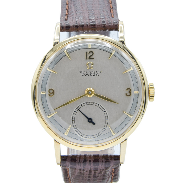 1944 Rare Omega Chronometer in 14ct Gold with Two Tone Dial Cal. 30T2RG Model 2364