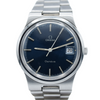 1978 Omega Geneve Date with Stunning Original Electric Blue Dial Model 136.0103 on bracelet