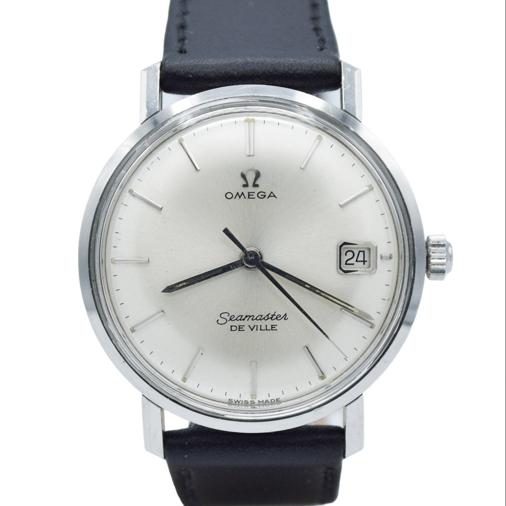 1963 Omega Seamaster Sharp Slim De Ville Date Model 135.020 with Original Omega Buckle