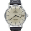 1966 Omega Automatic Seamaster De Ville Date Model 166.020 Wristwatch with Patina Dial and Hippocampus Back in Stainless Steel