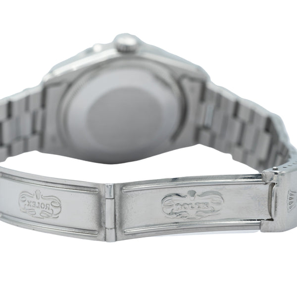 1971 Rolex Oyster Perpetual Date Model 1501 with Mosaic Blue Dial and Engine-Turned Bezel in Stainless Steel