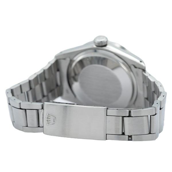 1971 Rolex Oyster Perpetual Date Model 1501 with Mosaic Blue Dial and Engine-Turned Bezel in Stainless Steel