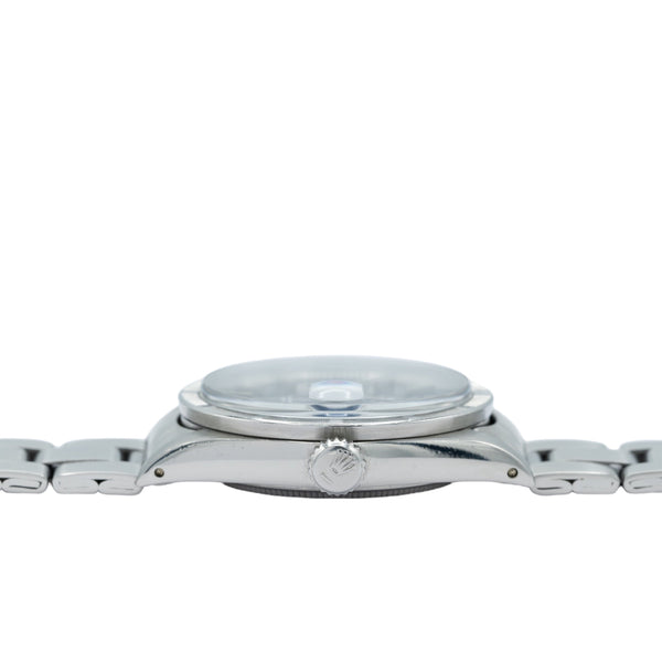 1971 Rolex Oyster Perpetual Date Model 1501 with Mosaic Blue Dial and Engine-Turned Bezel in Stainless Steel