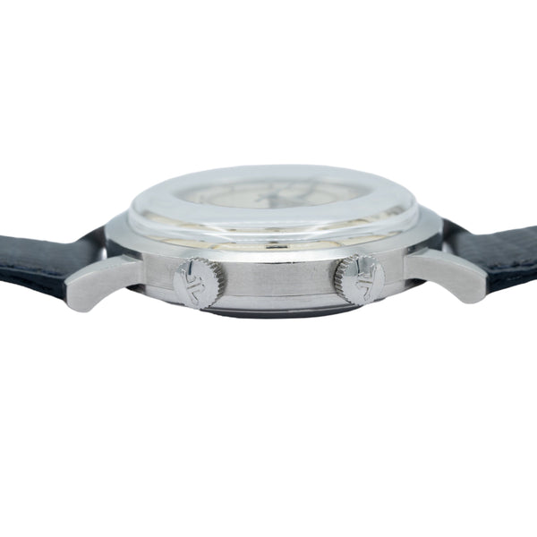 1966 Jaeger LeCoultre Jumbo Memovox Alarm Date Wristwatch Model 855 in Stainless Steel Caliber 825