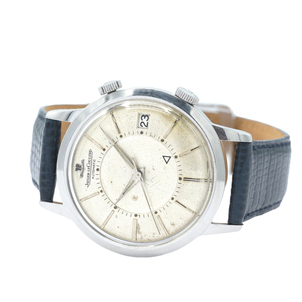 1966 Jaeger LeCoultre Jumbo Memovox Alarm Date Wristwatch Model 855 in Stainless Steel Caliber 825
