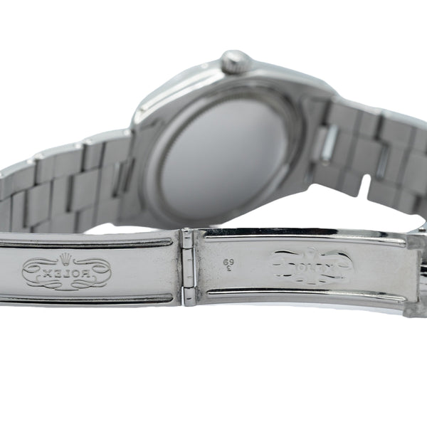 1966 Rolex Oyster Date Precision Classic Model 6694 with Satin Silver Dial and Chrome Markers in Stainless Steel on Oyster Bracelet