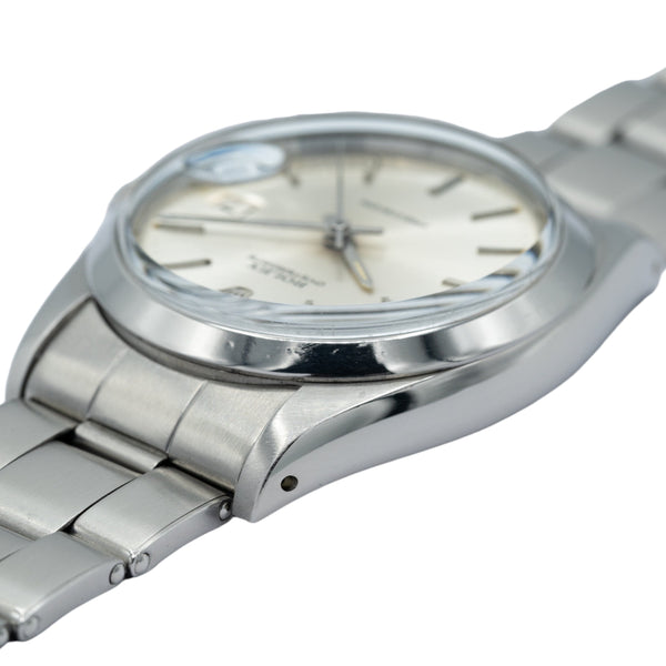 1966 Rolex Oyster Date Precision Classic Model 6694 with Satin Silver Dial and Chrome Markers in Stainless Steel on Oyster Bracelet