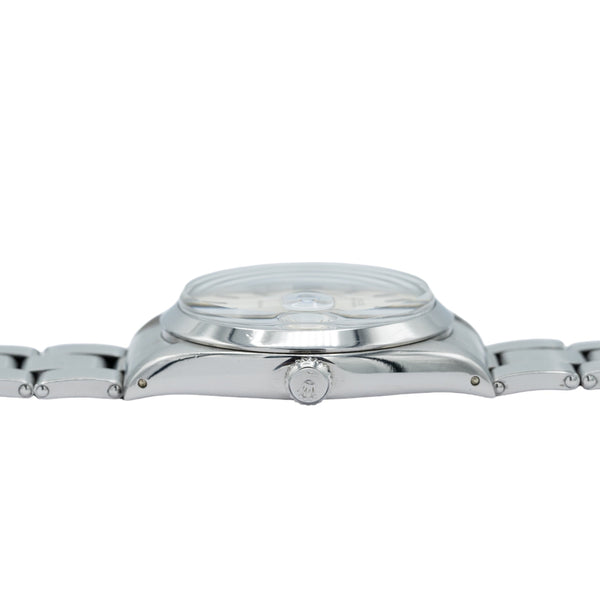 1966 Rolex Oyster Date Precision Classic Model 6694 with Satin Silver Dial and Chrome Markers in Stainless Steel on Oyster Bracelet
