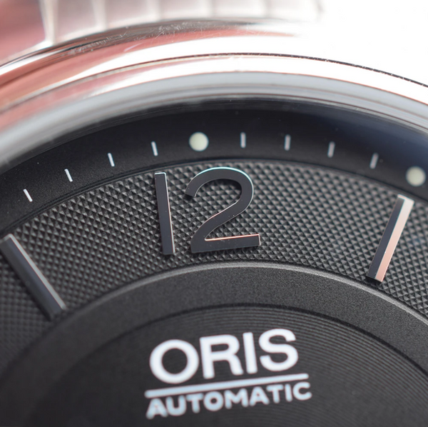 Oris Classic Date 7594 with Black Dial in Stainless Steel on Bracelet Circa 2014