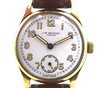 JW Benson with Arabic Numerals, Enamel Dial and Original Box in 9ct Gold 1946