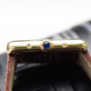 1990s Ladies Swiss Quartz Cartier Tank with Arabic Numerals in Sterling Silver Gilt