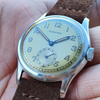 1940s Baume Manual Wind Wristwatch with Original Salmon Dial and Great Lume! UK Agent for Longines