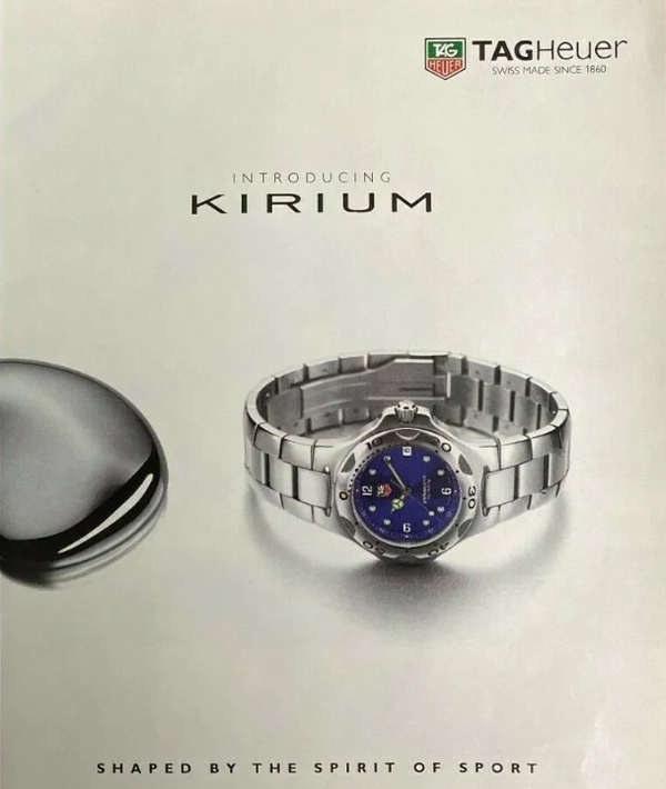 1990s TAG Heuer Kirium Date Automatic Chronometer Model WL5110 38mm Stainless Steel on Flip-Lock Bracelet with Box and Booklet