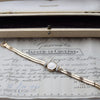 Jaeger LeCoultre Pidduck's Ladies Cocktail Watch in Gold with Diamonds Dated 1960 with original box and papers