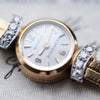 Jaeger LeCoultre Pidduck's Ladies Cocktail Watch in Gold with Diamonds Dated 1960 with original box and papers