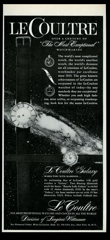 LeCoultre and Vacheron Constantin Wristwatch 1950s with Diamond Mystery 'Galaxy' Dial in 14ct Gold