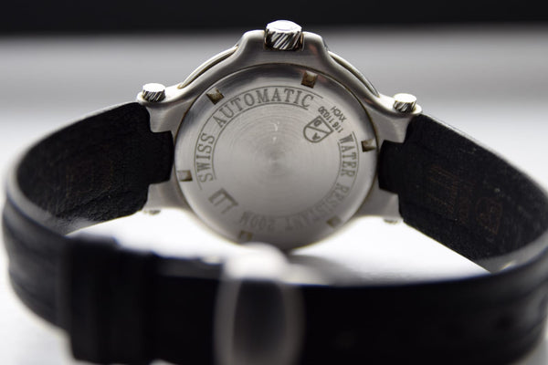 Dunhill Sport Diver Date with Rare Black Dial with Roman Numerals in Stainless Steel on Original Strap with Delpoyment Circa 1990s