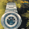 1973 Omega Geneve Dynamic Automatic Date with Two Tone white and Blue Tuxedo Roman Dial Model 166.107