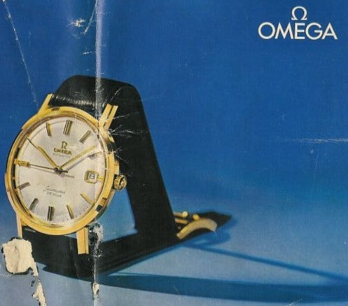 1963 Omega Automatic Seamaster De Ville Date Model 166.5020 in Solid 18ct Gold with Linen Dial with Box